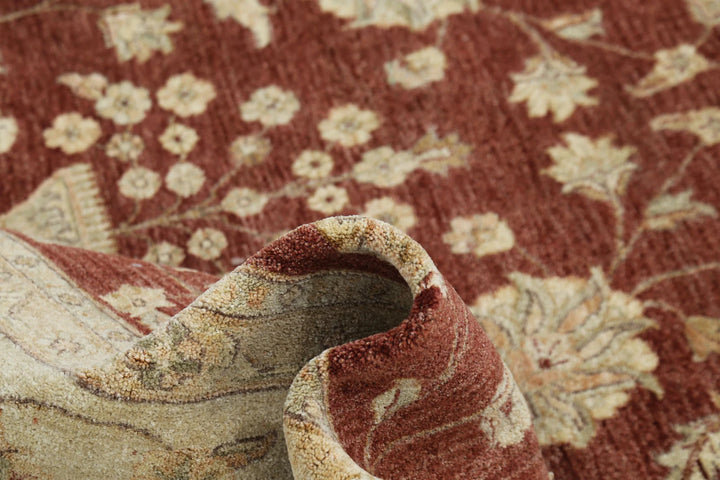 Rust Indian Ziegler Rug 9' 10" x 13' 9" Hand-Knotted | No. AT11464