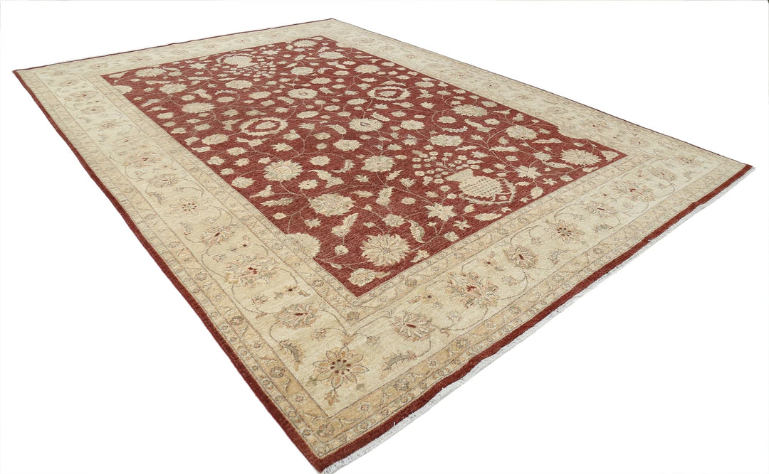Rust Indian Ziegler Rug 9' 10" x 13' 9" Hand-Knotted | No. AT11464