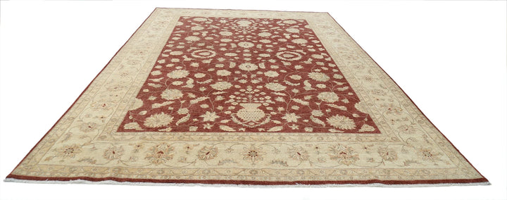 Rust Indian Ziegler Rug 9' 10" x 13' 9" Hand-Knotted | No. AT11464