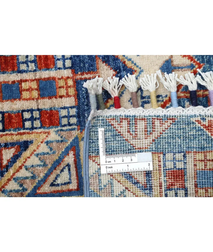 Ivory Afghan Khurjeen Rug 5' 5" x 7' 11" Hand-Knotted | No. AT11532
