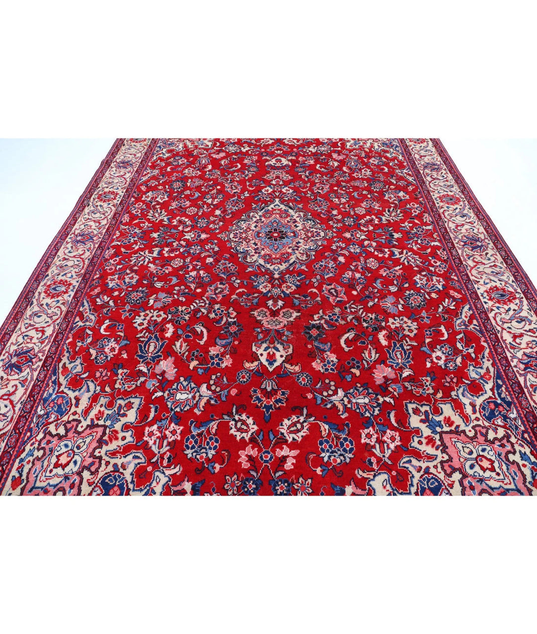 Persian Mashad Rug 8' 6" x 12' 1" Hand-Knotted | No. AT11613