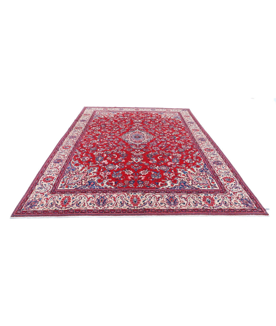 Persian Mashad Rug 8' 6" x 12' 1" Hand-Knotted | No. AT11613