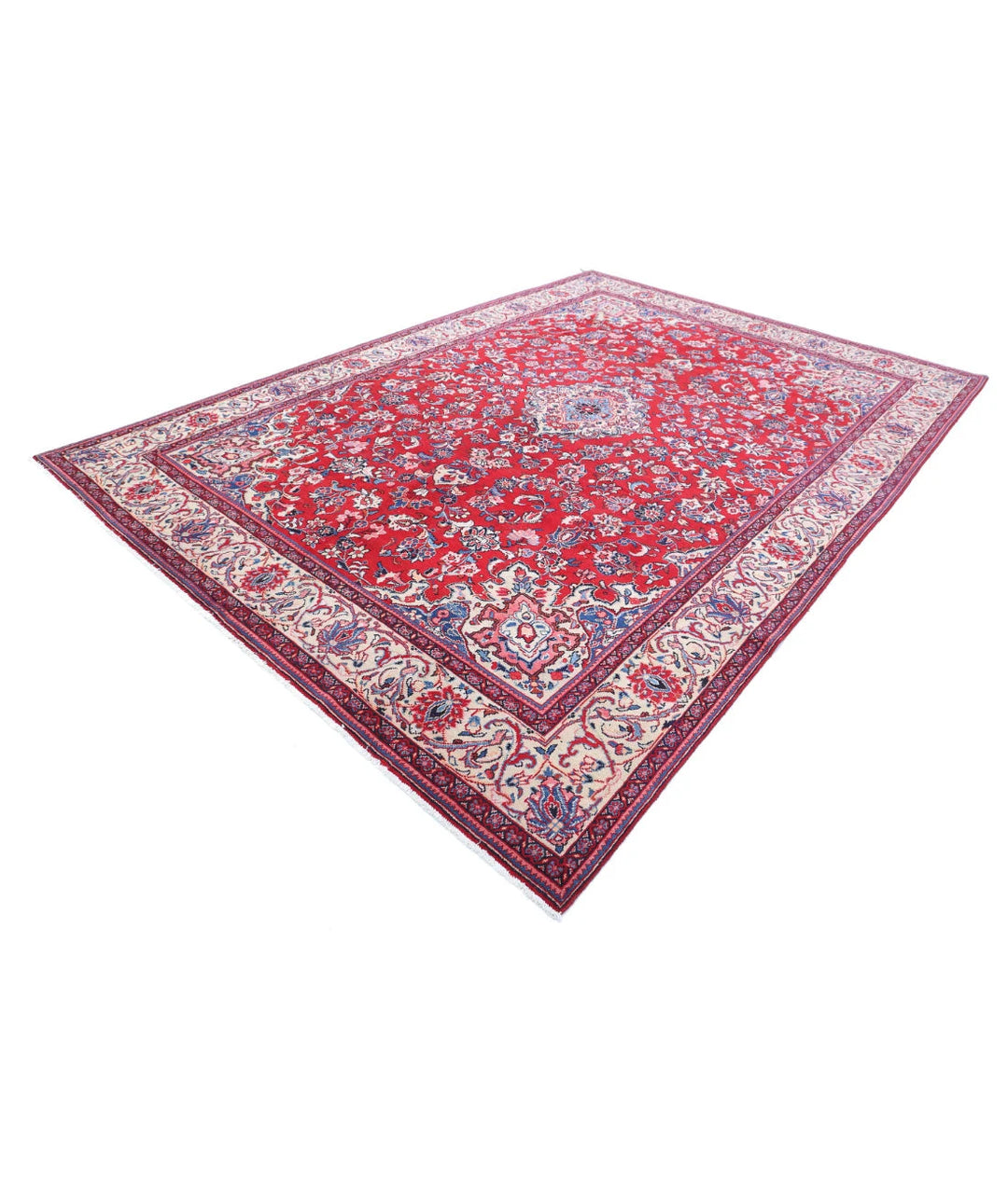 Persian Mashad Rug 8' 6" x 12' 1" Hand-Knotted | No. AT11613