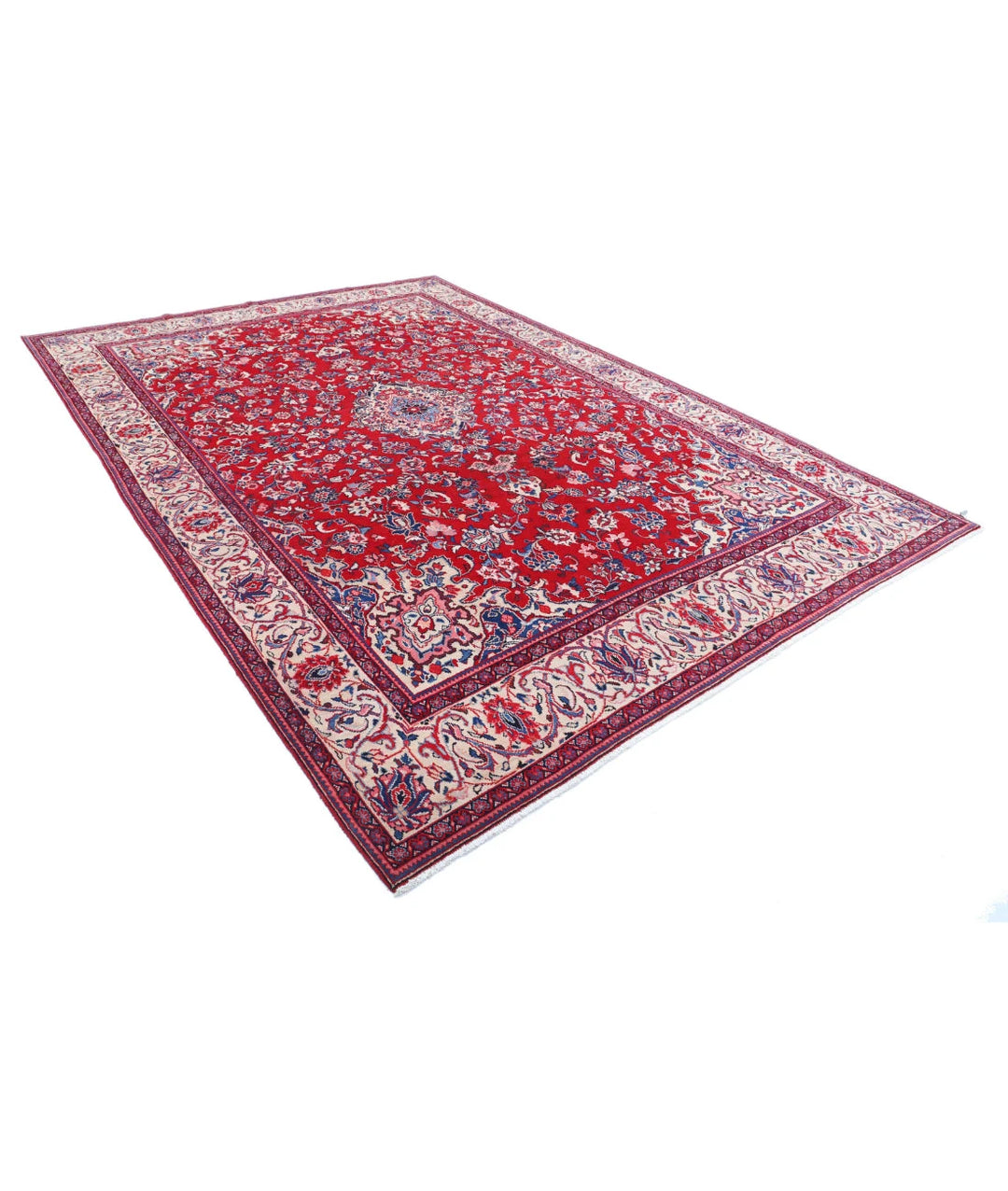 Persian Mashad Rug 8' 6" x 12' 1" Hand-Knotted | No. AT11613