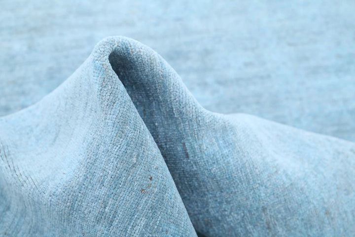 Blue Afghan Overdye Rug 3' 2" x 4' 7" Hand-Knotted | No. AT11675