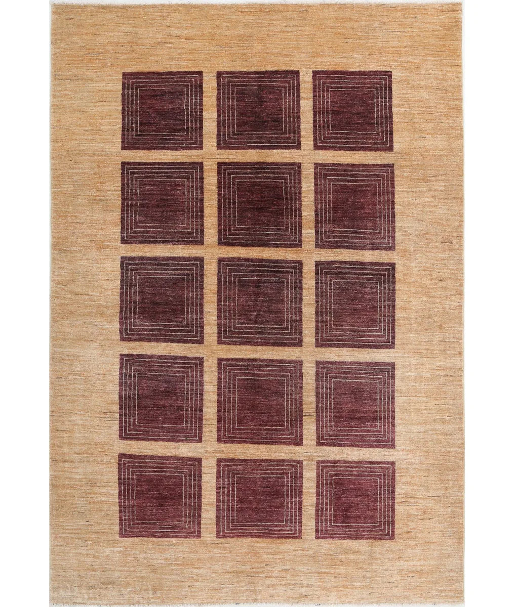 Hand Knotted Modcar Wool Rug 5' 1" x 7' 8" - No. AT11676