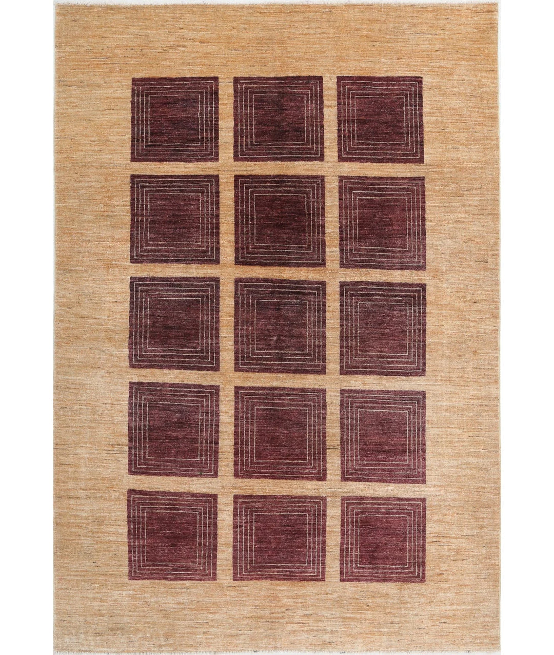 Afghan Modcar Rug 5' 1" x 7' 8" Hand-Knotted | No. AT11676