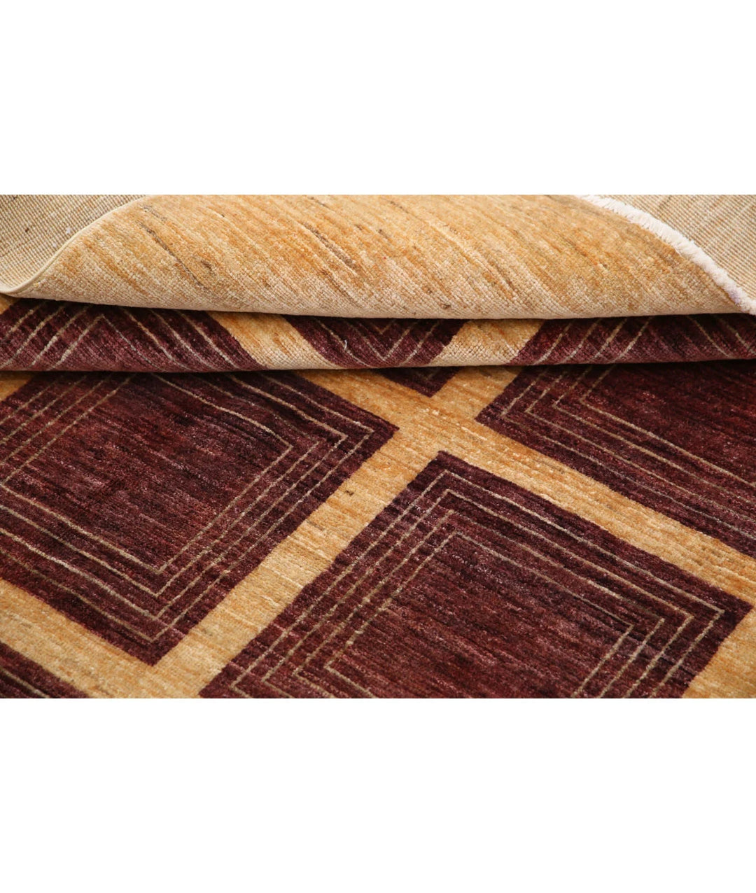 Afghan Modcar Rug 5' 1" x 7' 8" Hand-Knotted | No. AT11676