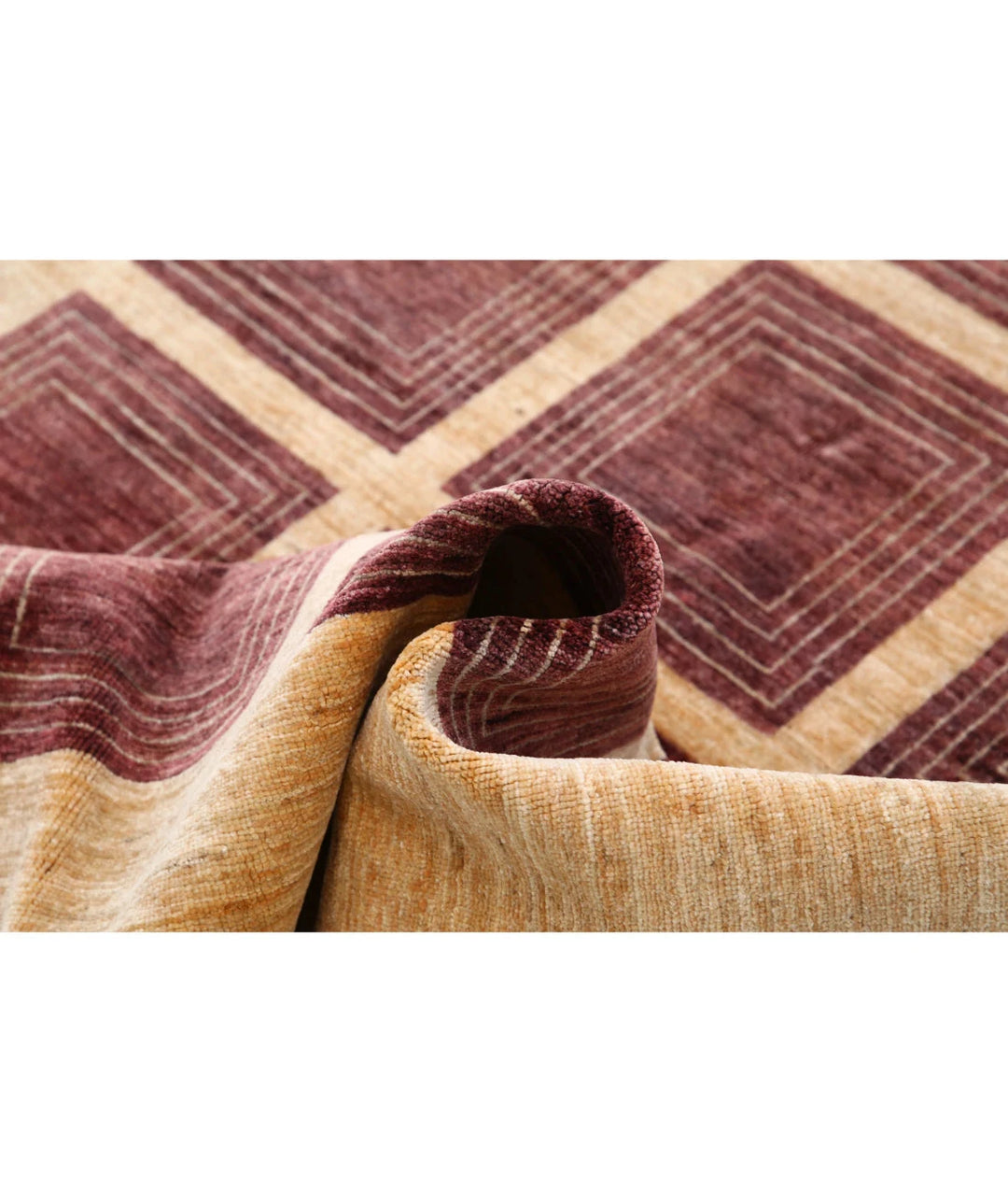 Afghan Modcar Rug 5' 1" x 7' 8" Hand-Knotted | No. AT11676