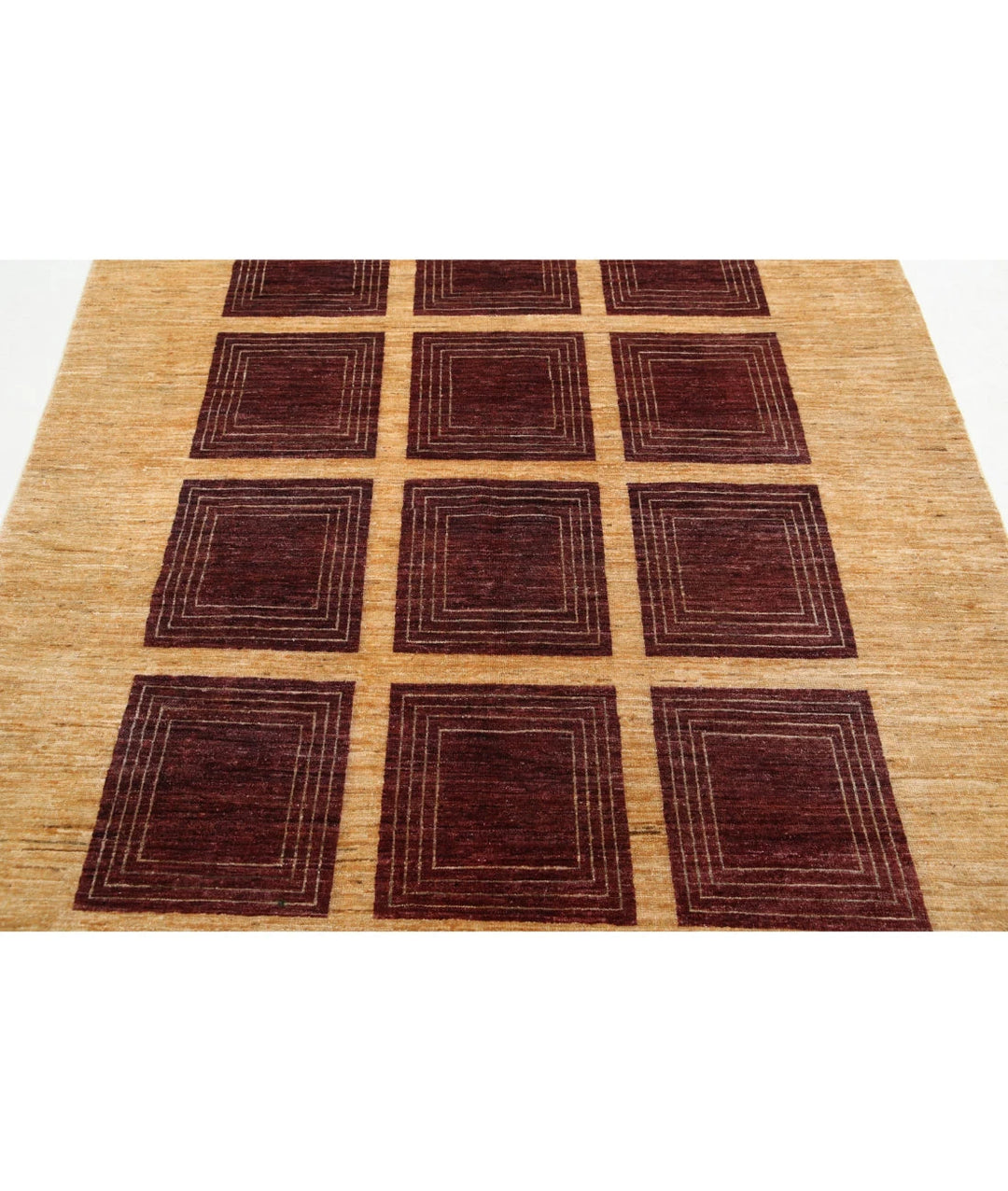 Afghan Modcar Rug 5' 1" x 7' 8" Hand-Knotted | No. AT11676