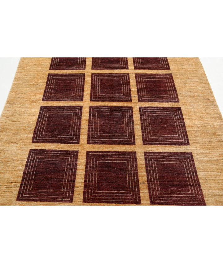 Afghan Modcar Rug 5' 1" x 7' 8" Hand-Knotted | No. AT11676