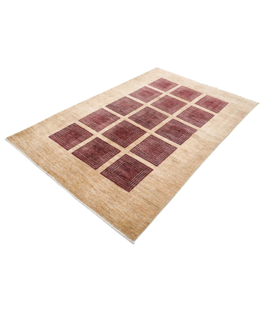 Afghan Modcar Rug 5' 1" x 7' 8" Hand-Knotted | No. AT11676