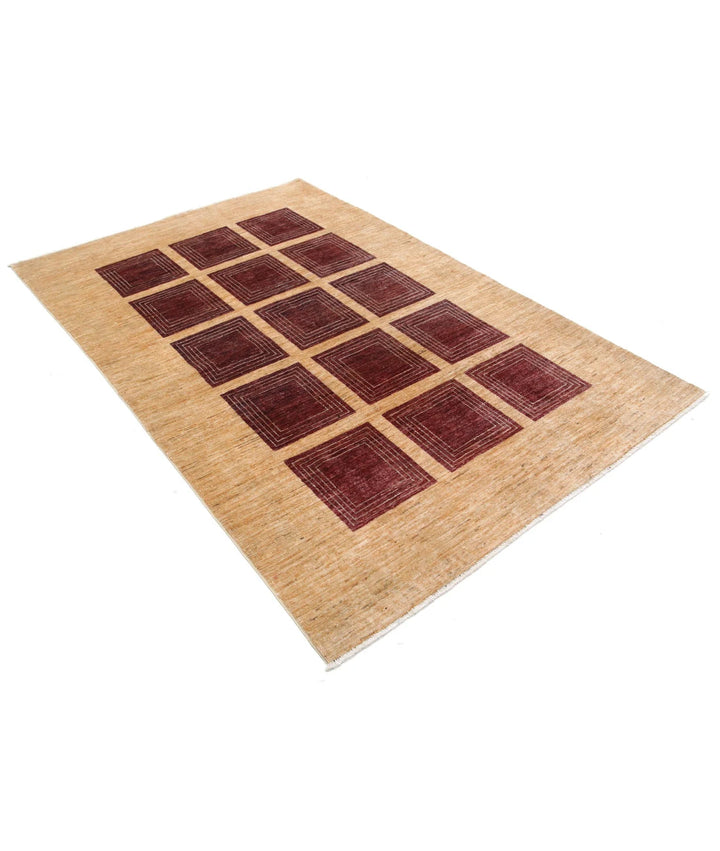 Afghan Modcar Rug 5' 1" x 7' 8" Hand-Knotted | No. AT11676