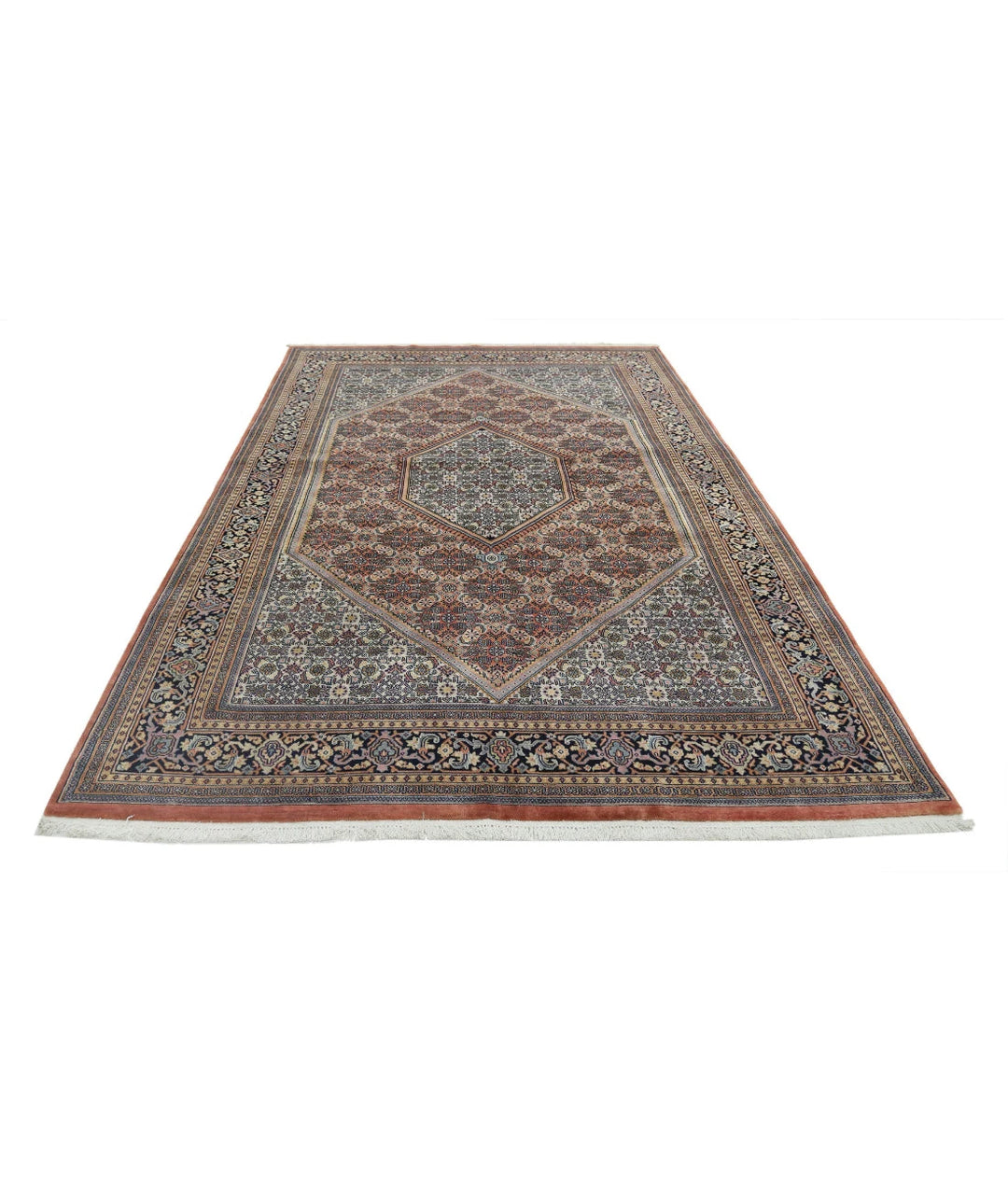 Persian Bijar Rug 6' 7" x 9' 11" Hand-Knotted | No. AT11701