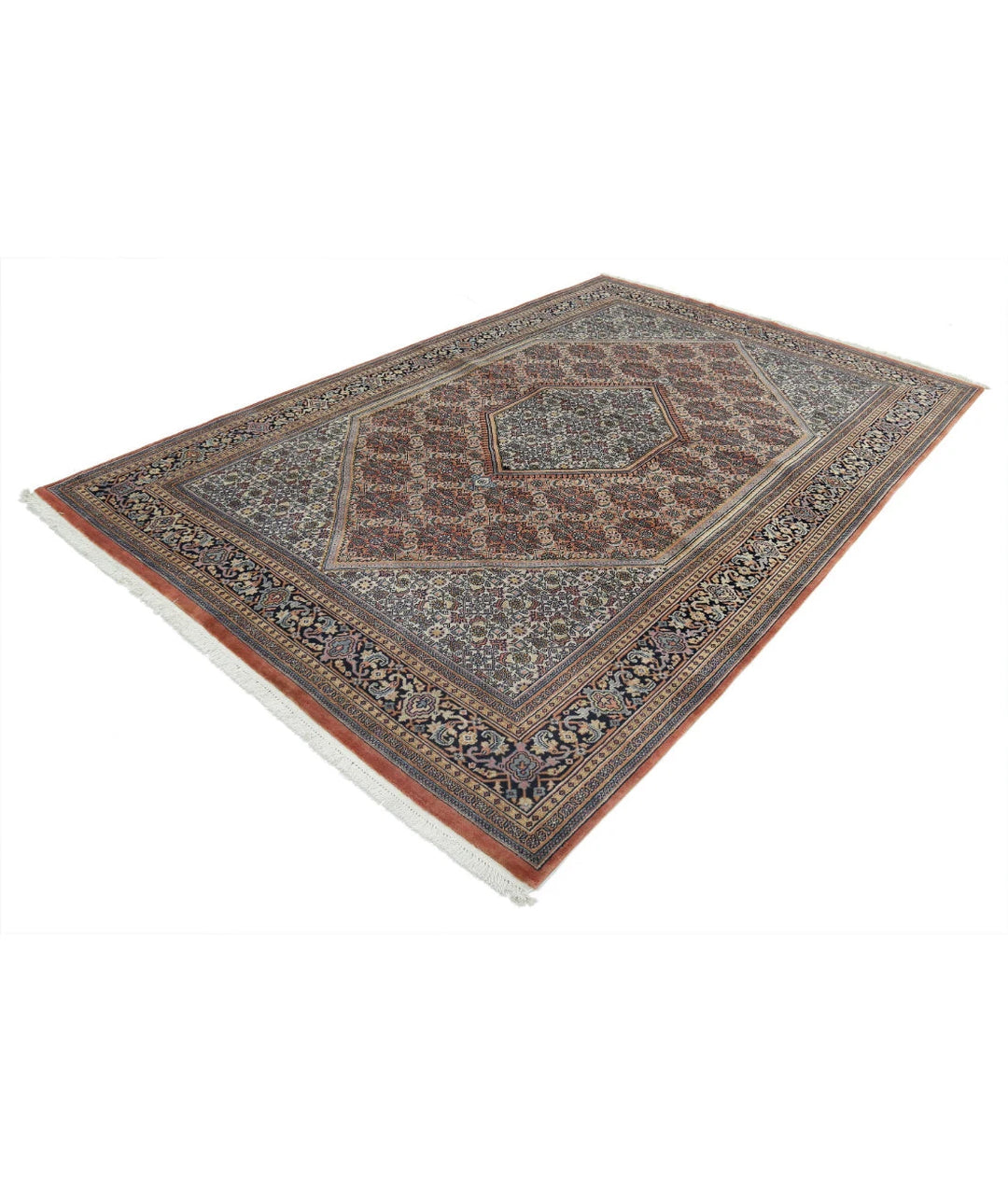 Persian Bijar Rug 6' 7" x 9' 11" Hand-Knotted | No. AT11701