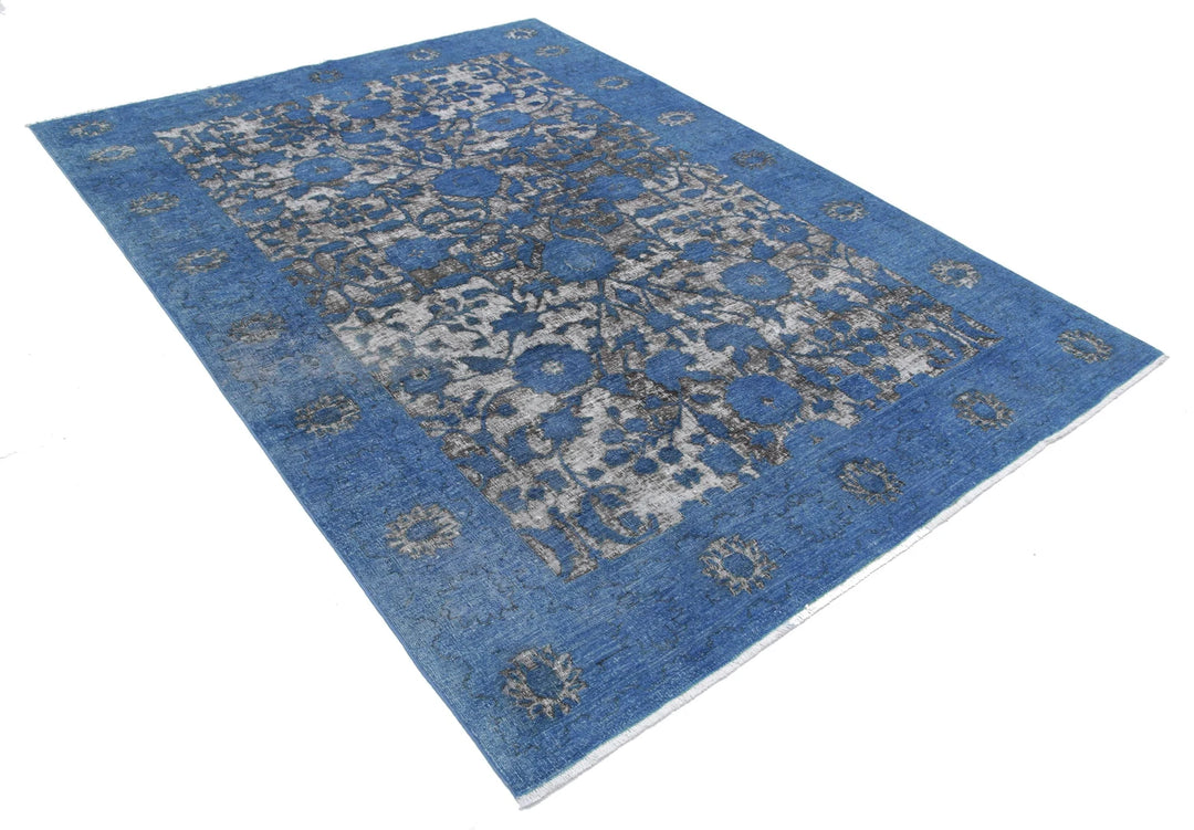 Afghan Oriental Rug 6' 2" x 8' 6" Hand-Knotted | No. AT11757