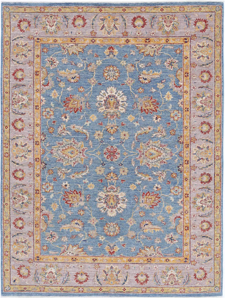 Afghan Ziegler Farhan Rug 4' 11" x 6' 6" Hand-Knotted | No. AT11788