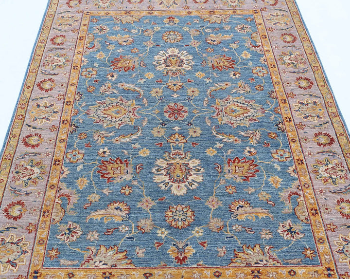 Afghan Ziegler Farhan Rug 4' 11" x 6' 6" Hand-Knotted | No. AT11788