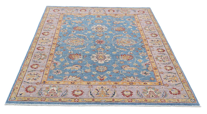 Afghan Ziegler Farhan Rug 4' 11" x 6' 6" Hand-Knotted | No. AT11788