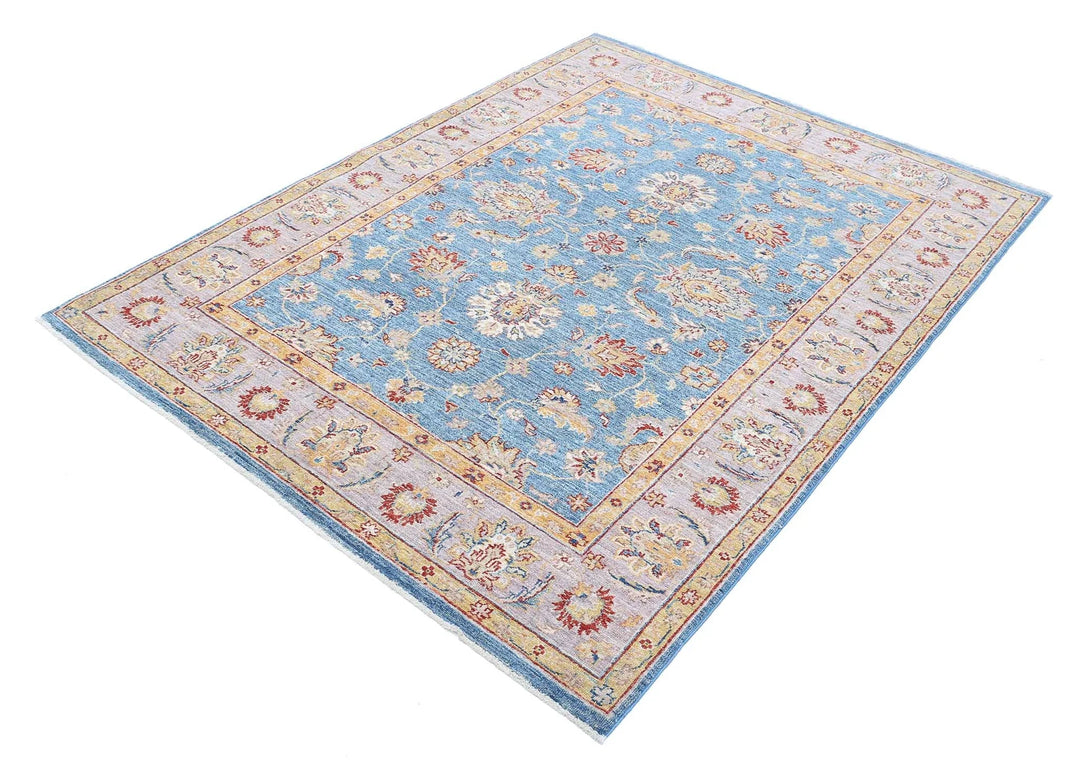 Afghan Ziegler Farhan Rug 4' 11" x 6' 6" Hand-Knotted | No. AT11788
