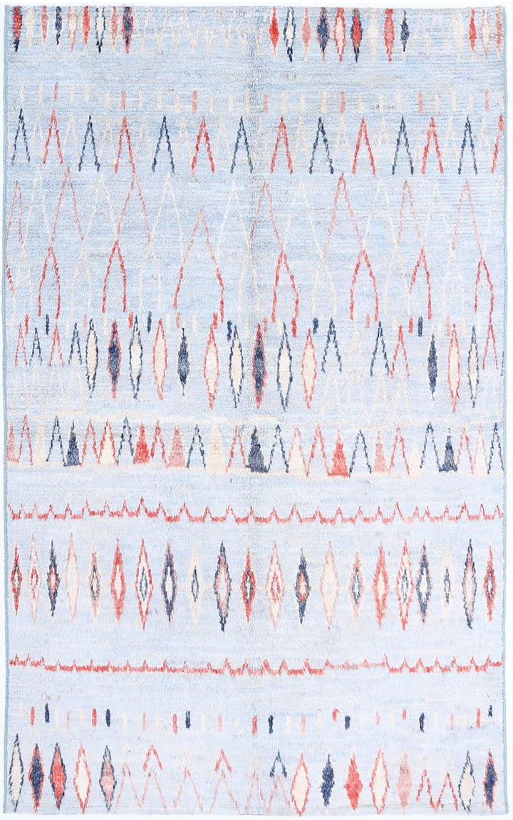 Afghan Tribal Rug 4' 9" x 7' 9" Hand-Knotted | No. AT11851