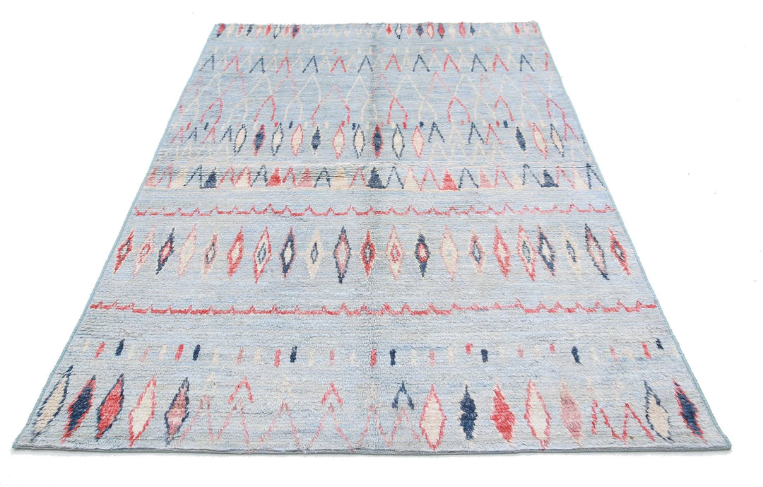 Afghan Tribal Rug 4' 9" x 7' 9" Hand-Knotted | No. AT11851