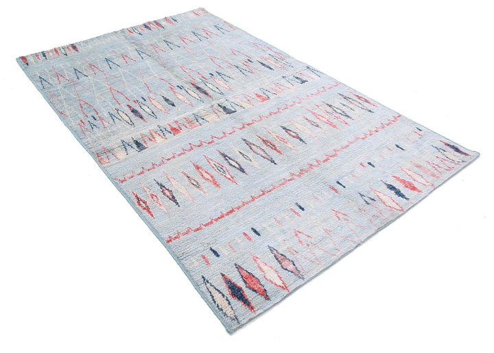 Afghan Tribal Rug 4' 9" x 7' 9" Hand-Knotted | No. AT11851