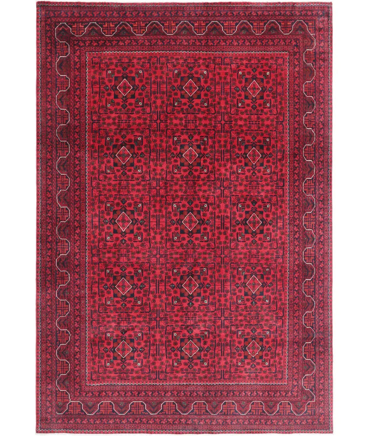 Afghan Khamyab Rug 6' 6" x 9' 5" Hand-Knotted | No. AT11874