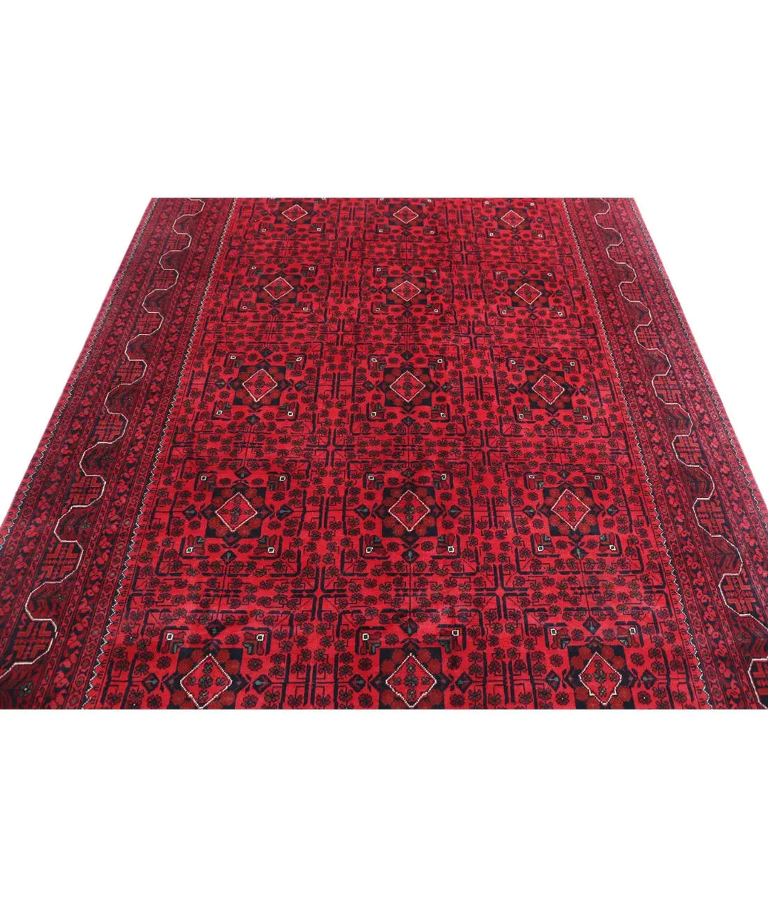 Afghan Khamyab Rug 6' 6" x 9' 5" Hand-Knotted | No. AT11874