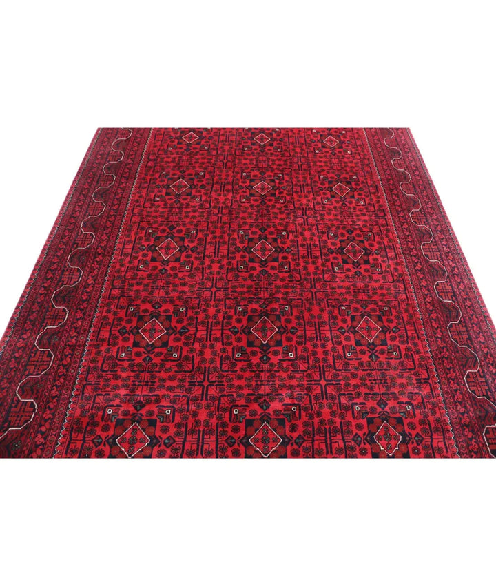 Afghan Khamyab Rug 6' 6" x 9' 5" Hand-Knotted | No. AT11874