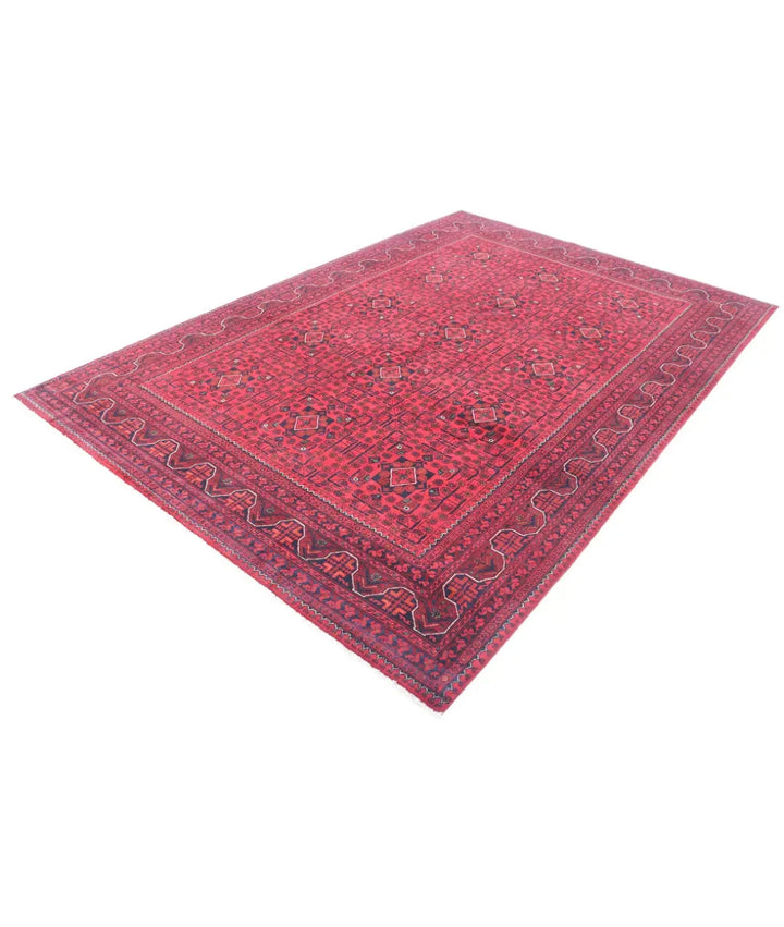 Afghan Khamyab Rug 6' 6" x 9' 5" Hand-Knotted | No. AT11874