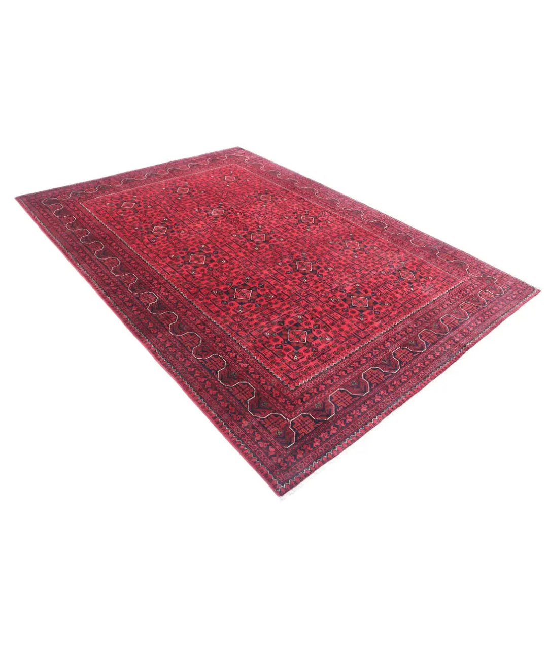 Afghan Khamyab Rug 6' 6" x 9' 5" Hand-Knotted | No. AT11874