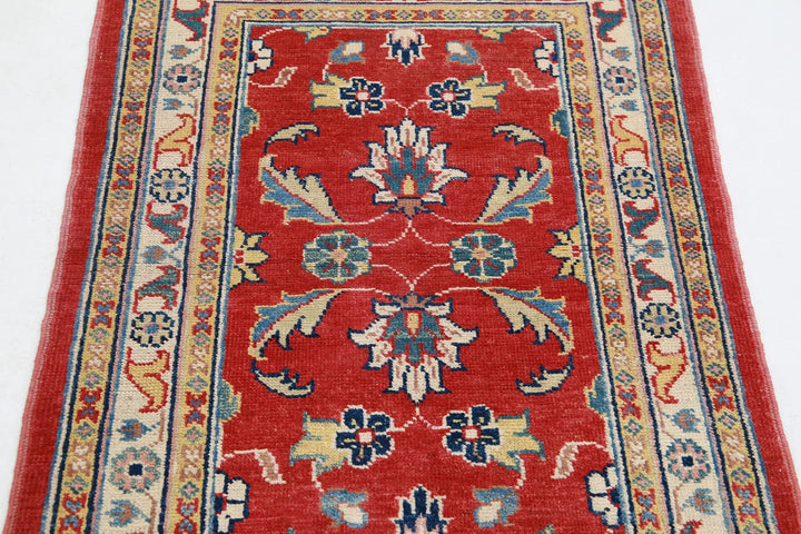Afghan Ziegler Rug 2' 9" x 3' 9" Hand-Knotted | No. AT11917