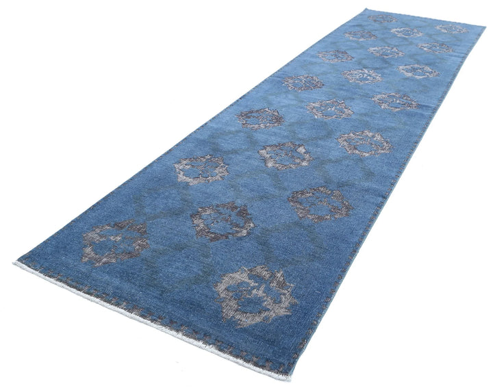 Afghan Onyx Runner Rug 3' 10" x 14' 2" Hand-Knotted | No. AT11973