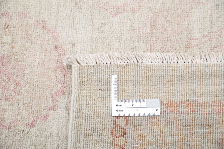 Ivory Afghan Tabriz Rug 13' 9" x 17' 7" Hand-Knotted | No. AT12031