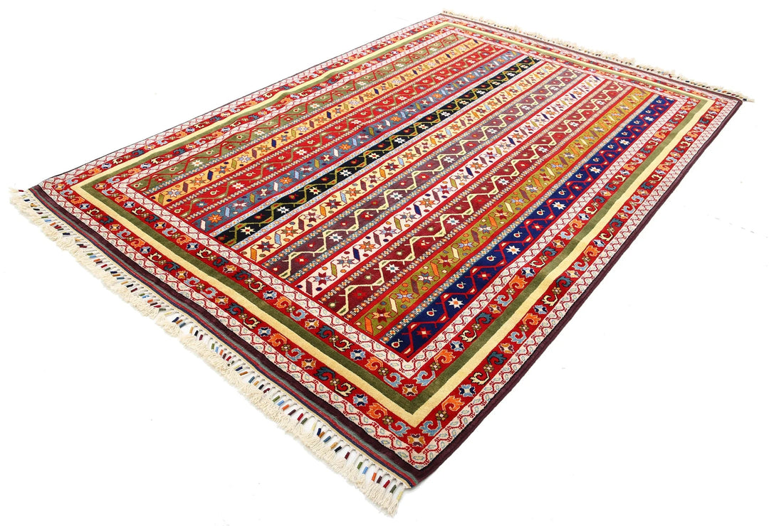 Afghan Shaal Rug 6' 5" x 9' 7" Hand-Knotted | No. AT12060