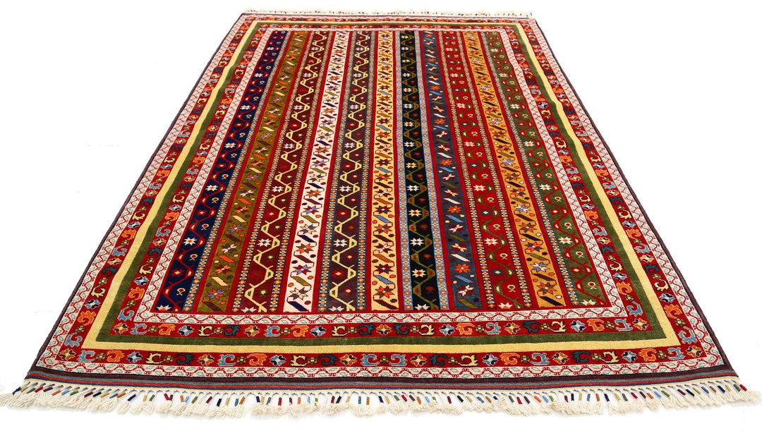 Afghan Shaal Rug 6' 5" x 9' 7" Hand-Knotted | No. AT12060