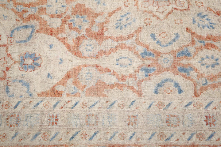 Rust Afghan Tabriz Rug 9' 1" x 12' 4" Hand-Knotted | No. AT12155