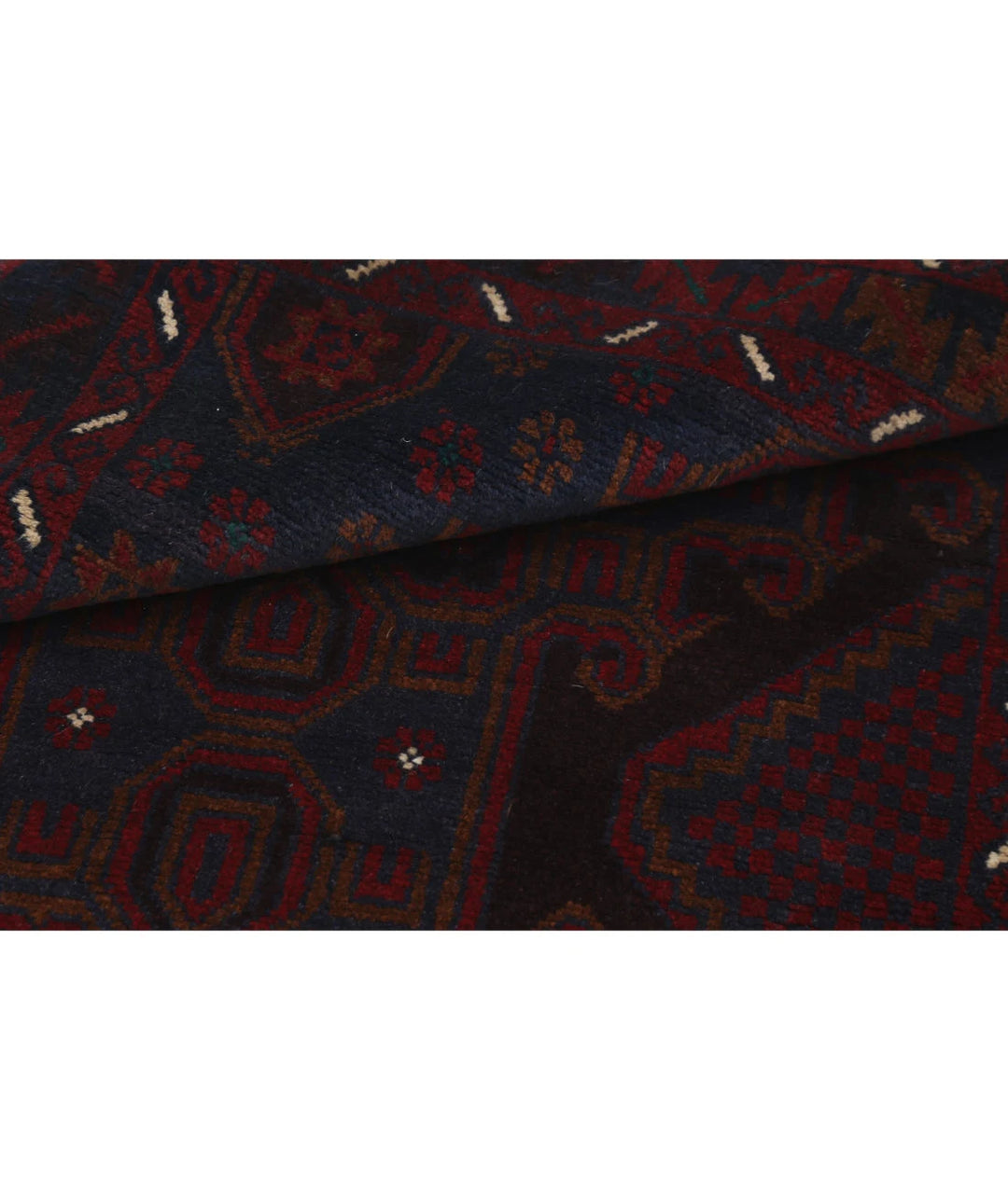 Red Afghan Tribal Rug 3' 1" x 5' 1" Hand-Knotted | No. AT12281