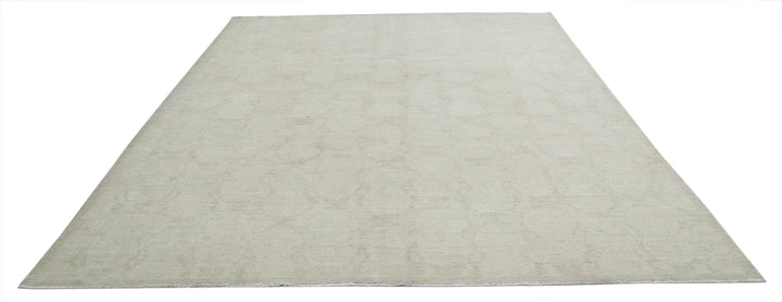 Afghan Ikat Rug 8' 10" x 11' 1" Hand-Knotted | No. AT12286