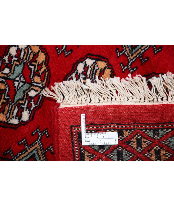 Red Pakistani Bokhara Rug 10' 2" x 13' 5" Hand-Knotted | No. AT12293