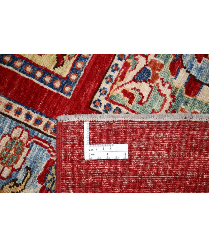 Red Afghan Bakhtiari Rug 5' 9" x 8' 0" Hand-Knotted | No. AT12308