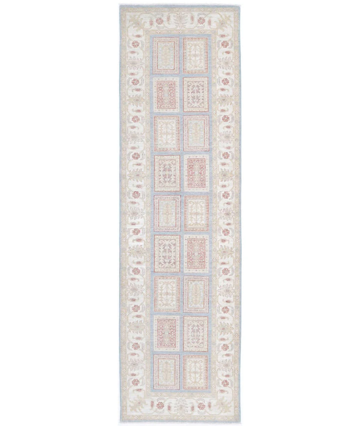 Afghan Bakhtiari Runner Rug 2' 8" x 9' 10" Hand-Knotted | No. AT12348