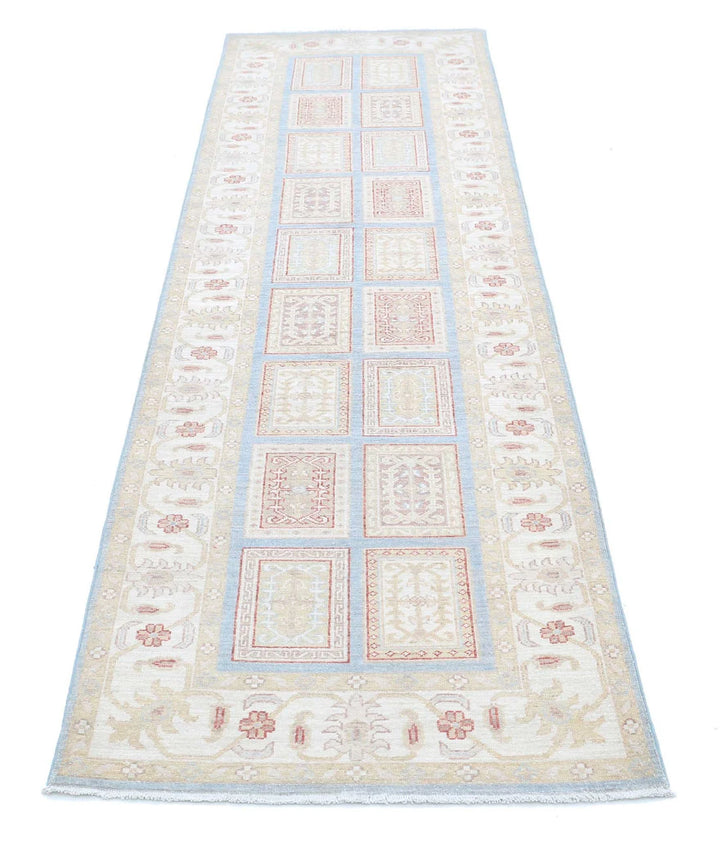 Afghan Bakhtiari Runner Rug 2' 8" x 9' 10" Hand-Knotted | No. AT12348