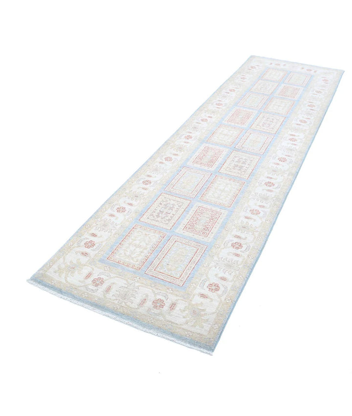 Afghan Bakhtiari Runner Rug 2' 8" x 9' 10" Hand-Knotted | No. AT12348