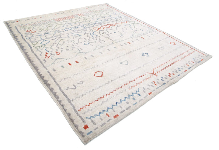 Moroccan Tribal Rug 8' 6" x 9' 9" Hand-Knotted | No. AT12357