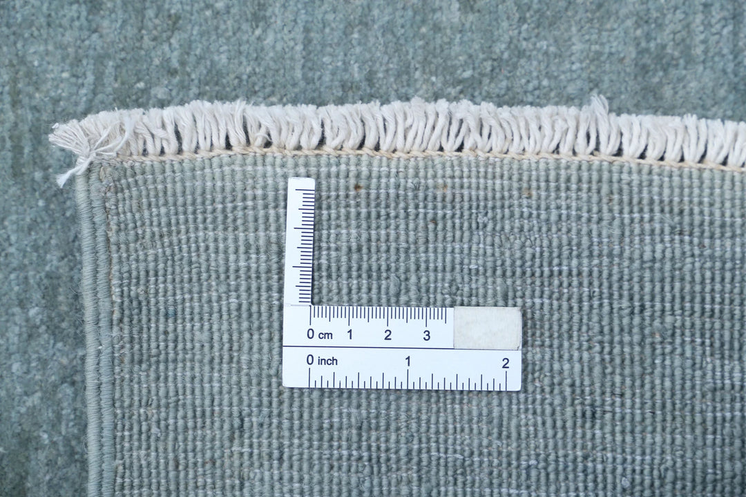 Blue Afghan Overdye Rug 8' 0" x 10' 2" Hand-Knotted | No. AT12387