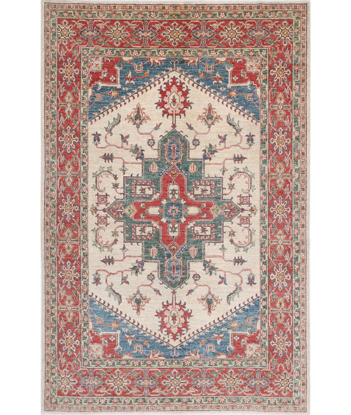 Afghan Ziegler Farhan Rug 5'7" x 8'7" Hand-Knotted | No. AT12398