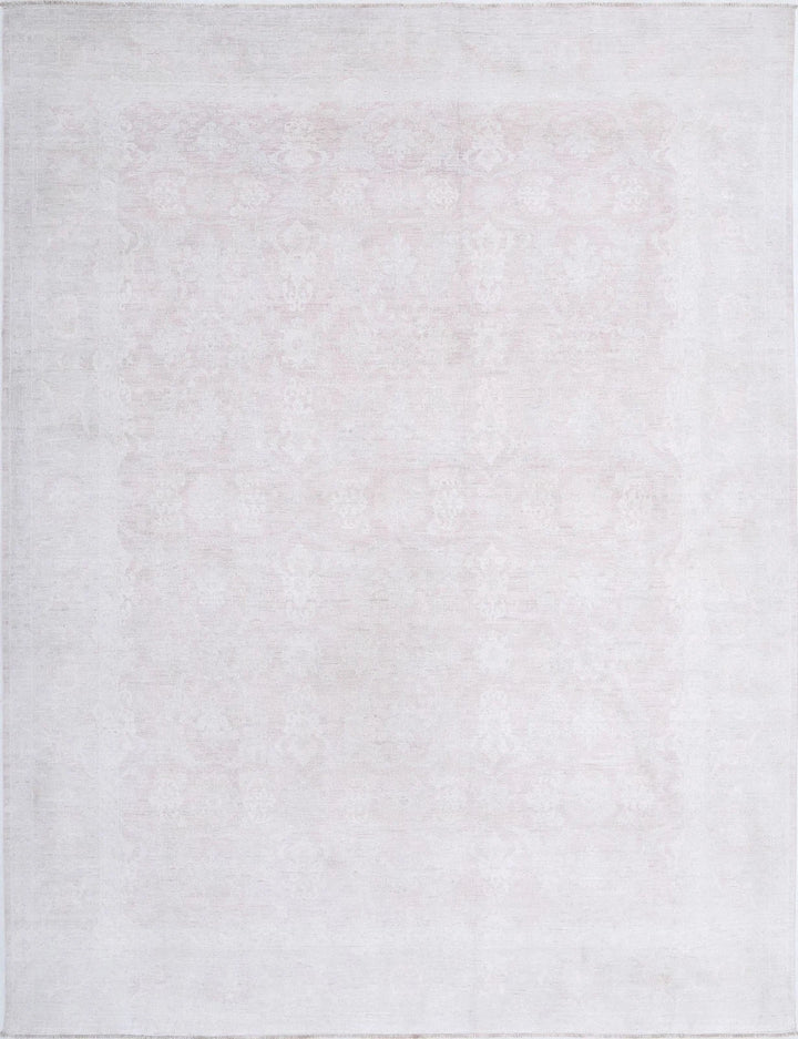 Ivory Afghan Serenity Rug 8' 0" x 10' 6" Hand-Knotted | No. AT12432