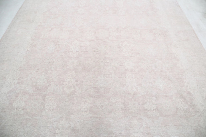 Ivory Afghan Serenity Rug 8' 0" x 10' 6" Hand-Knotted | No. AT12432
